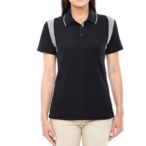 NWT  Devon & Jones Women's Black/Grey Heather Drytec Performance size M